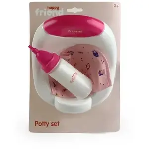 Podziņu komplekts ar pudelīti Happy Friend — HAPPY FRIEND Potty set w/Bottle
