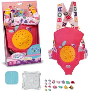 Leļļu pārnēsāšana ZAPF BABY born Baby Carrier Pinplay — salokāma leļļu nēsātne, no 3 gadu vecuma