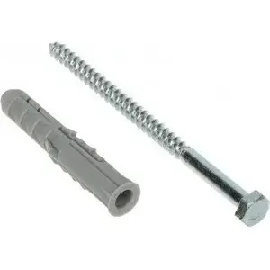 Klimas plastic wall plug KS-10/6x100, anchor dowel for masonry and concrete, size 10 mm, length 100 mm