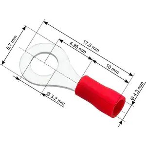 Ring terminal connector BLOW 43-009# insulated screw 3.2 mm stud for 4.3 mm cable
