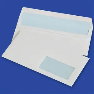 Pašlīmējošas aploksnes Office Products SK DL 110x220 mm 75 gsm 1000 gab. ar labās puses logu 45x90 mm baltas