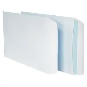 Envelope C4 NC Koperty HK white 90 g/m² 229×324 mm with gray inner print, pack of 50