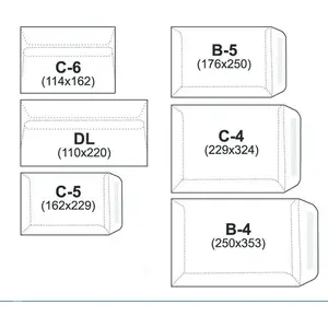 Envelope NC Koperty C6 white 25 pcs – size C6 (110 × 162 mm)