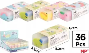 Eraser pack TEKA Dino World — 36 pieces, novelty theme