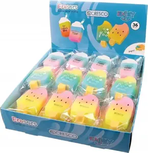 Eraser pack TEKA Enjoy — 36 pieces, soft erasers for pencil and graphite correction