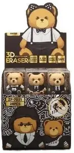 Eraser Cresco soft vinyl school erasers pack of 24 — Cresco Bear
