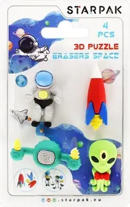 Eraser pack STARPAK Space, 4 pcs — STK GUM21
