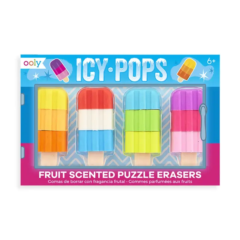 Dzēšgumiju komplekts Kolorowe Baloniki OOLY Icy Pops 4 gab. Photo 2