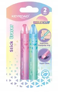 Eraser refill Keyroad KR973402 for gel pen, iridescent, 2 pieces blister pack, mixed colors