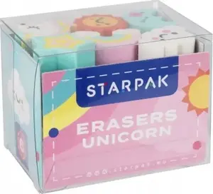 Eraser set STARPAK — SKY drawing erasers, 6 pcs in pouch