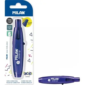 Correction Tape Milan ACID mini — 1-piece blister pack, blue, MPN 473287