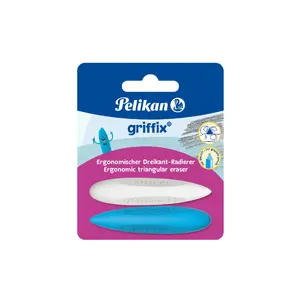 Eraser Pelikan griffix Thermoplastic elastomer (TPE) assorted colours 2 pcs