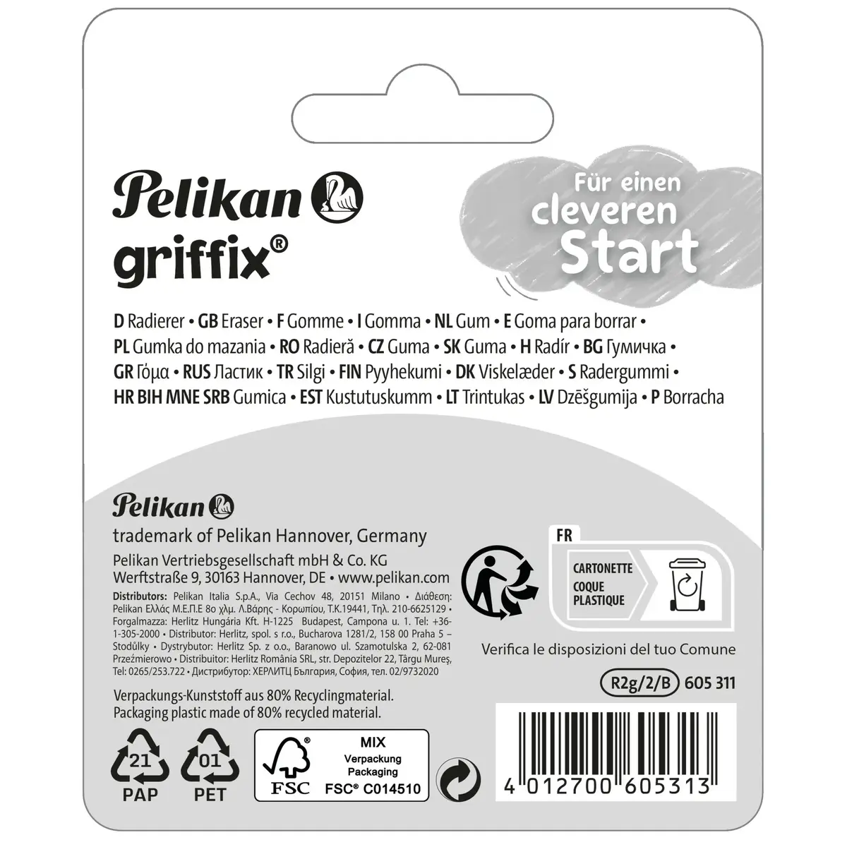 Eraser Pelikan griffix TPE 2 pcs Photo 2