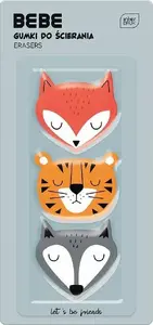 Eraser set INTERDRUK BB Friends Boys, pack of 3