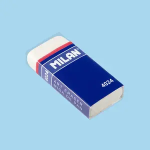 Eraser Milan CNM4024 — Rubber blue/white, 24 pcs, size 50×23×9 mm