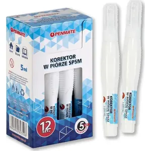 Correction Fluid Pen Penmate 5 ml — 12 pcs, liquid white-out in pen applicator