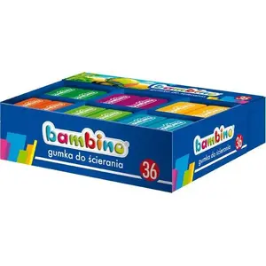 Eraser st. majewski FO Bambino display 36 pcs — stationery eraser for pencil marks