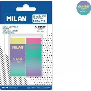 Eraser set Milan 320 Sunset — Milan brand, 2 pieces (MPN S7908657)