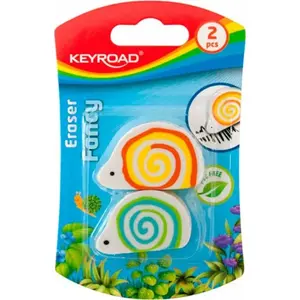 Eraser Keyroad Ślimak, pack of 2, assorted colors — Keyroad KR970122
