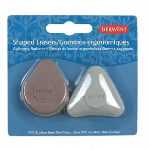 Eraser set PATIO Shaped — 2 pieces, soft rubber art erasers