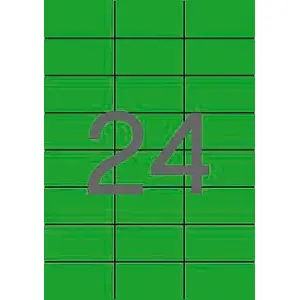 Apli printer labels A4 green 7.0 x 3.7 cm — 480 labels (20 sheets)
