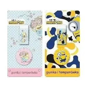 Eraser with Sharpener on Blister Beniamin Minions — combined eraser and pencil sharpener