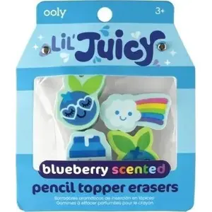 Erasers Ooly scented pencil erasers Blueberry 4-pack