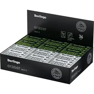 Eraser pack Berlingo Tech it rectangular — 36 pieces