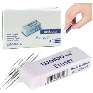 Eraser Lean WB-526A-40 white 3.5 cm — school and office eraser