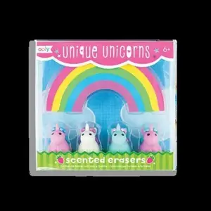 Eraser set Kolorowe Baloniki 295090 — scented novelty erasers shaped as unicorns and rainbows
