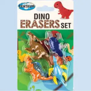 Eraser set Centrum Dino CE80764 — multi-piece blister pack, assorted animal designs