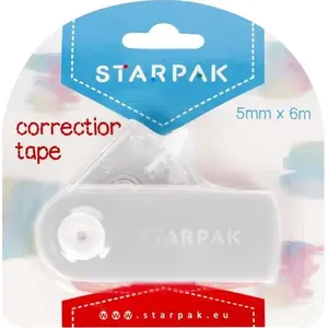 Correction Tape STARPAK KOREKTOR W TASMIE 5 mm x 6 m, gray