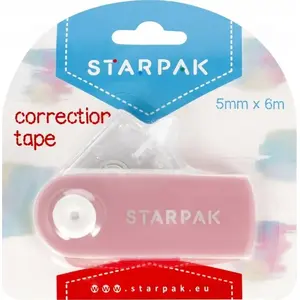 Correction Tape STARPAK KOREKTOR W TASMIE 5 mm x 6 m, pastel pink