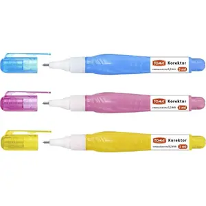Correction Pen Toma 3 ml liquid correction fluid in pen tip, pack of 12, model 354031