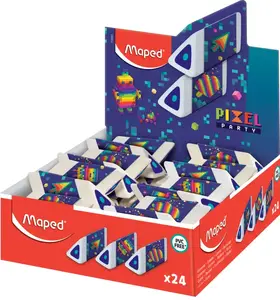 Eraser Maped 119523 white/blue, PVC- and phthalate-free, pack of 24