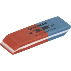 Eraser Donau multifunction 57×19×8 mm blue-red, compact office stationery
