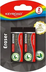 Eraser Keyroad technical 2 pcs blister black — Keyroad KR972952