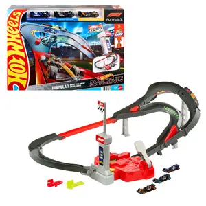 MATTEL Hot Wheels Racing Формула 1 — гоночный трек Sprint с 3 металлическими машинами 1:64, 4+