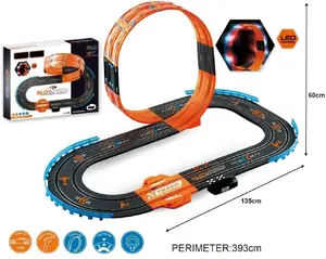 Трек для гоночных автомобилей JJ Computer JJ Slot LED Racerbane 393 см 1:43 набор