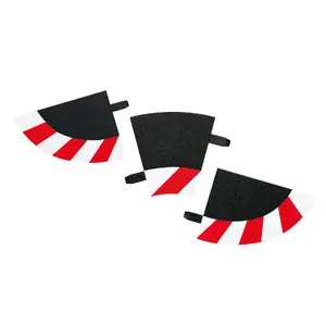 CARRERA Inside shoulder play track accessory model 20590 — 8-piece, black/red/white for RC toy tracks