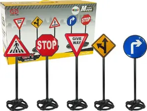 Educational traffic sign set LEAN Sport 82 cm, large learning kit (9402-uniw)