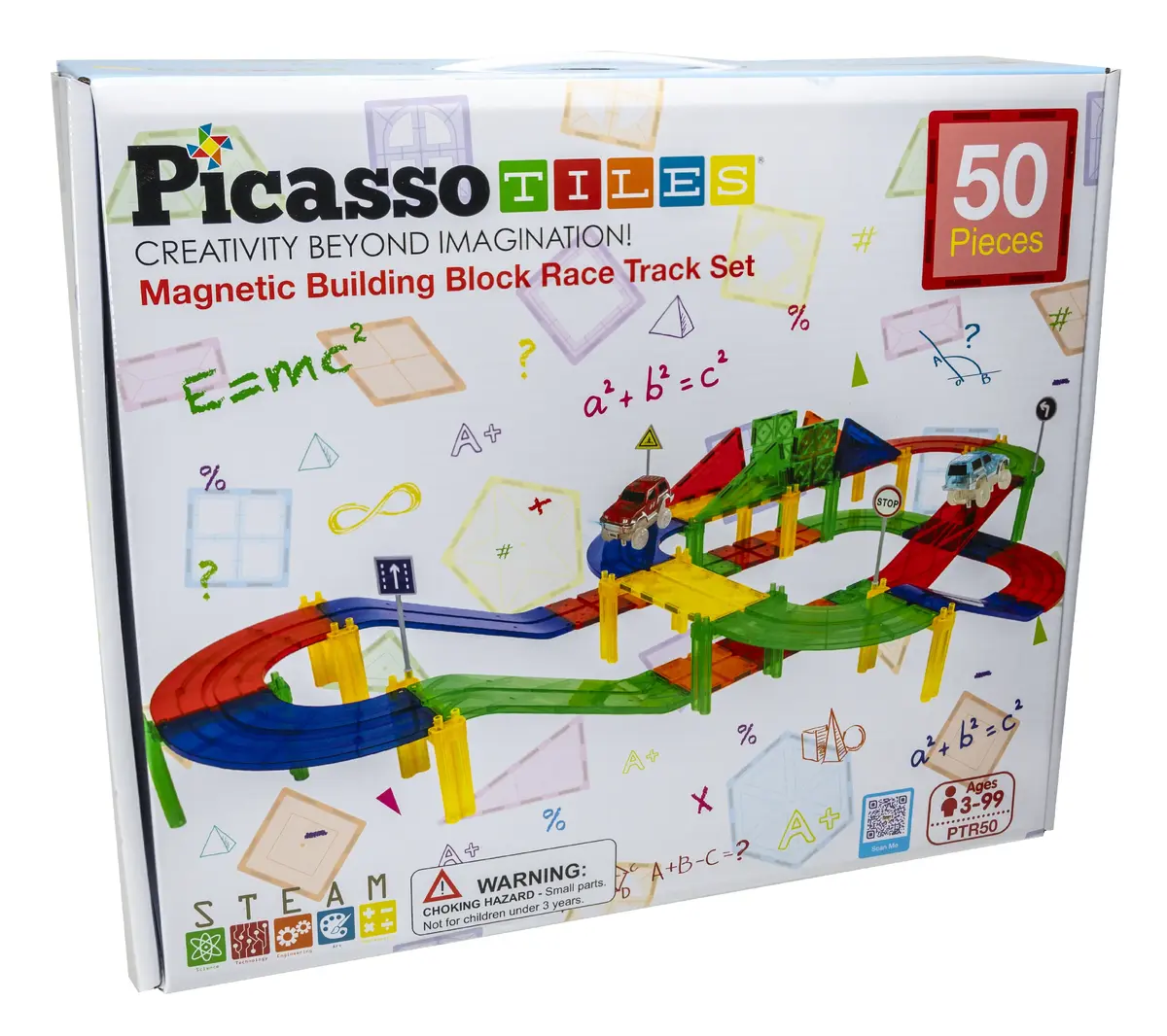 Happy Kiddo PicassoTiles 50pc Magnetic Race Track Photo 2