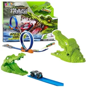 Игрушечный автомобиль‑пусковая установка LEANToys Tor samochodowy wyrzutnia krokodyl