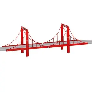Bridge set CARRERA RC 61604 — 4-piece red bridge for toy play track, age 6+
