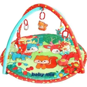 Baby Mix CM-072 Baby Play Mat 'Deer and Friends' - soft padded floor mat for infants