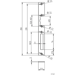 Door sign plate SZYLD SZZ-30 — metal identification plate model SZZ-30