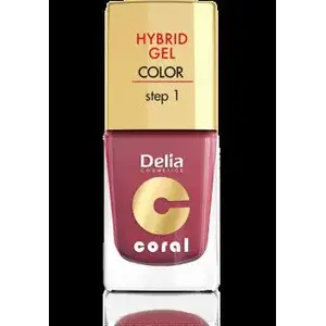 Nail polish hybrid gel Delia Coral Hybrid Gel shade 18 Marsala 11 ml