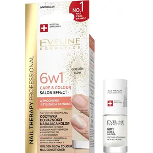 Nail Treatment EVELINE KOLOROWKA CARE&COLOUR 6w1 Golden G – 6-in-1 nail care and color