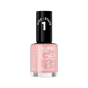 Nail polish gel Rimmel Super Gel 021 New Romantic, 12 ml, pink shade