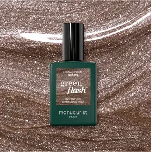 Nail lacquer ANNY Green Flash LED Gel Quartz 15 ml — gel-like LED-cured nail polish